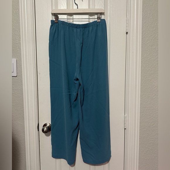 NWT Eileen Fisher Silk Georgette Crepe Straight Pant - Picture 4 of 8